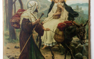 Ste Anne et la fuite en Egypte de la Sainte Famille