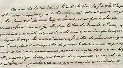 Le magnifique testament chrétien du Roi Louis XVI