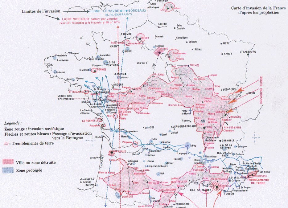 La carte des prophéties de Marie Julie Jahenny