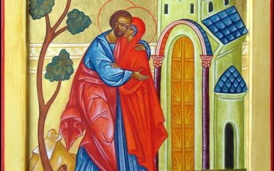 Ste Anne et Joachim sous la porte dorée.